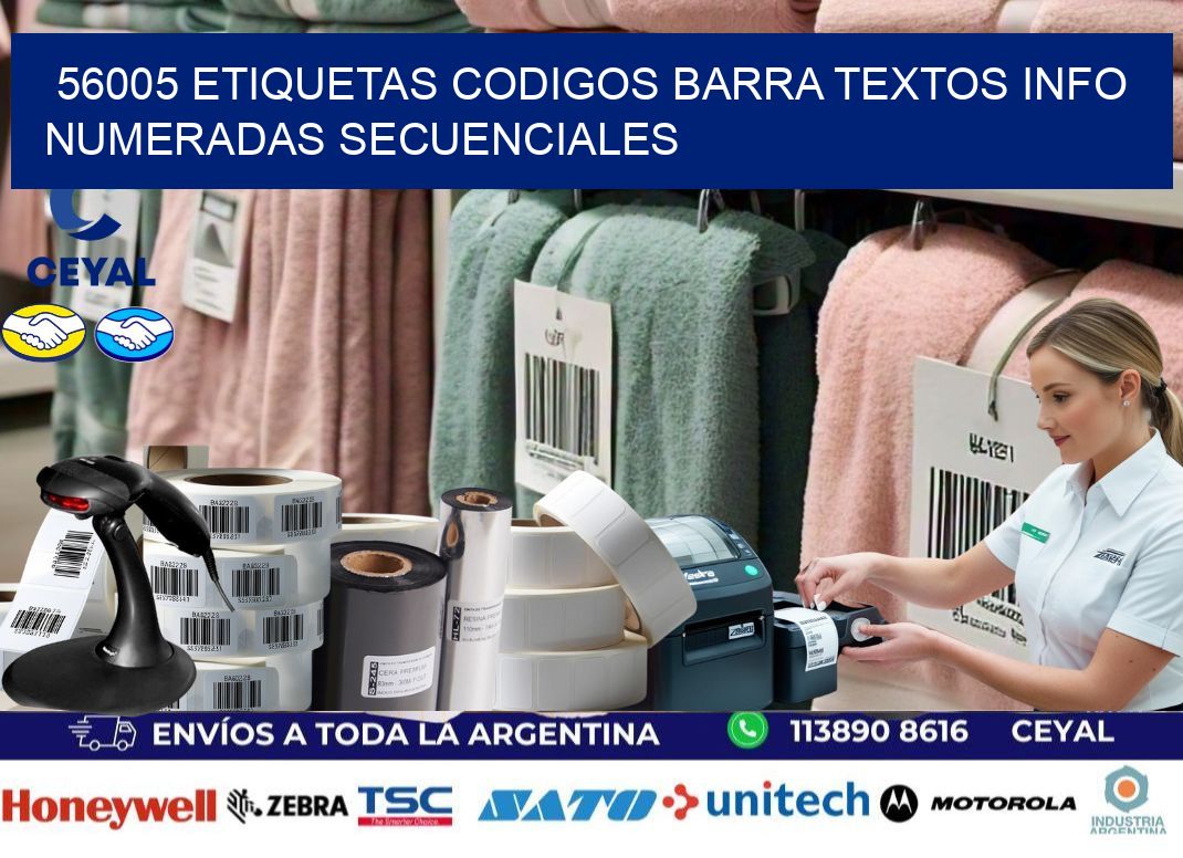 56005 Etiquetas Codigos Barra Textos Info Numeradas Secuenciales