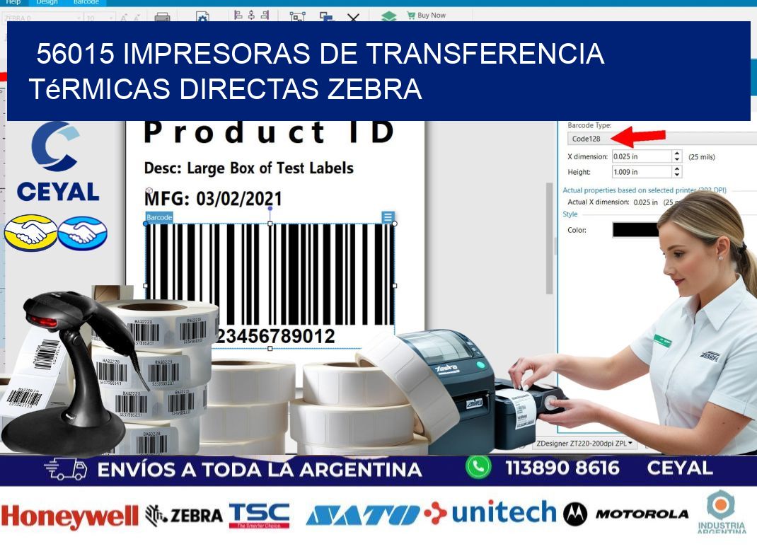 56015 impresoras de Transferencia  térmicas directas zebra