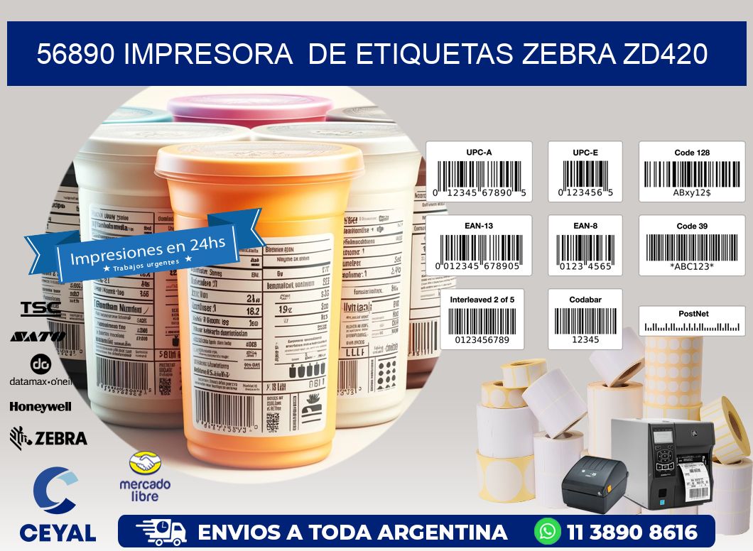 56890 impresora  de etiquetas Zebra ZD420