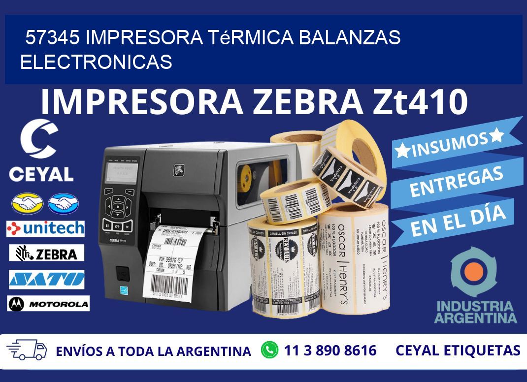 57345 impresora térmica balanzas electronicas