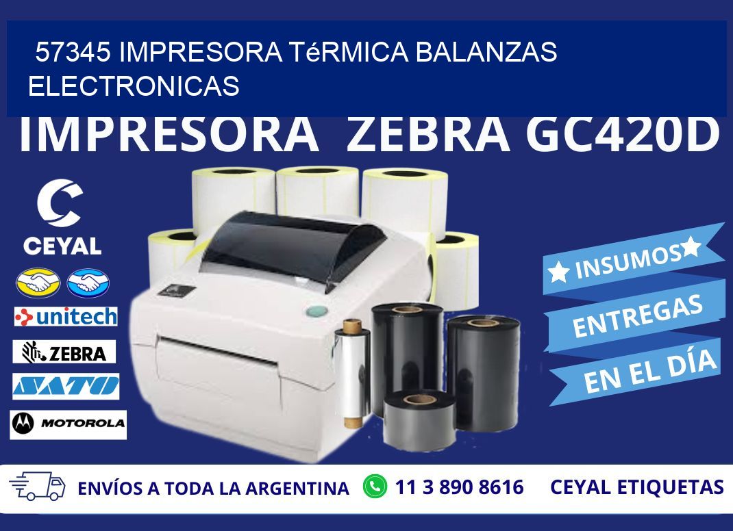 57345 impresora térmica balanzas electronicas