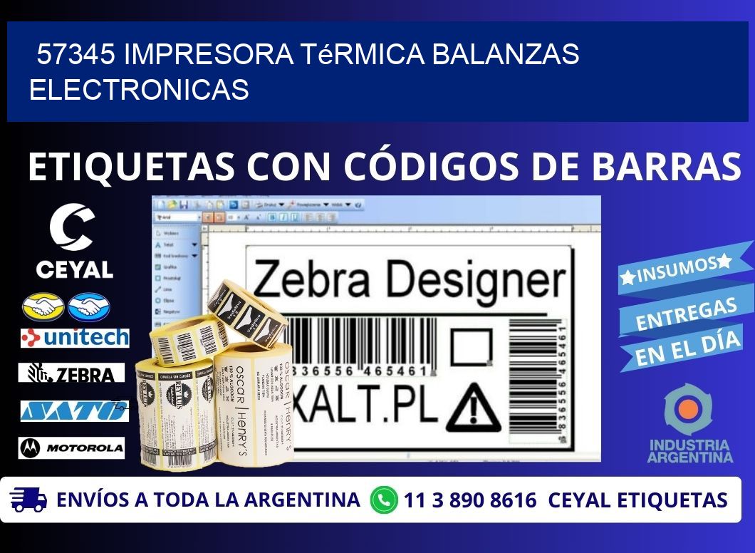 57345 impresora térmica balanzas electronicas