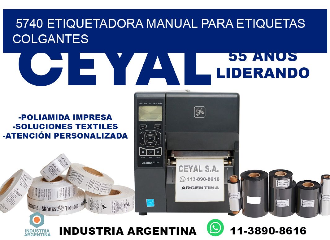 5740 etiquetadora manual para etiquetas colgantes