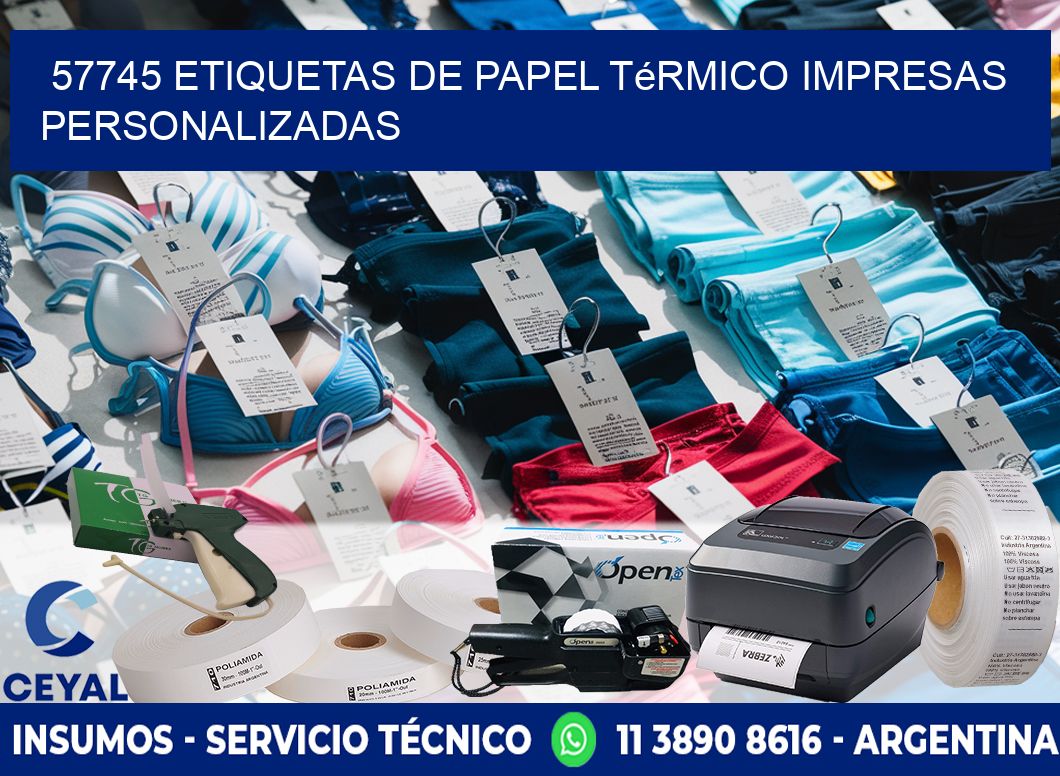 57745 Etiquetas de papel térmico impresas personalizadas