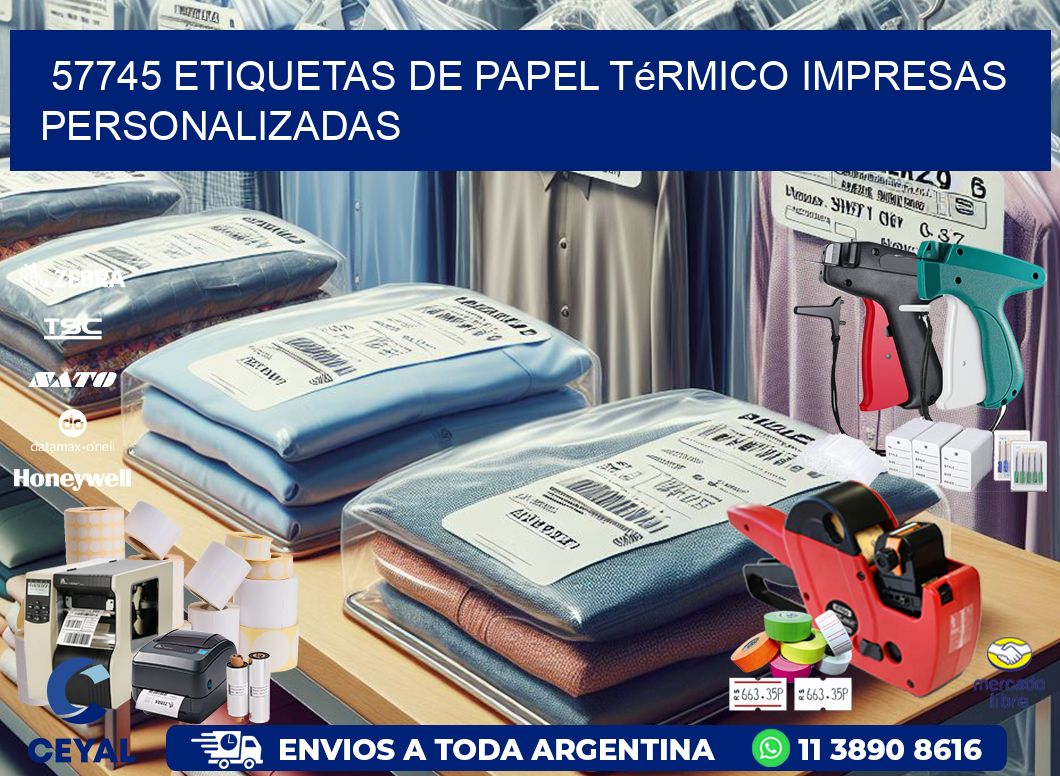 57745 Etiquetas de papel térmico impresas personalizadas