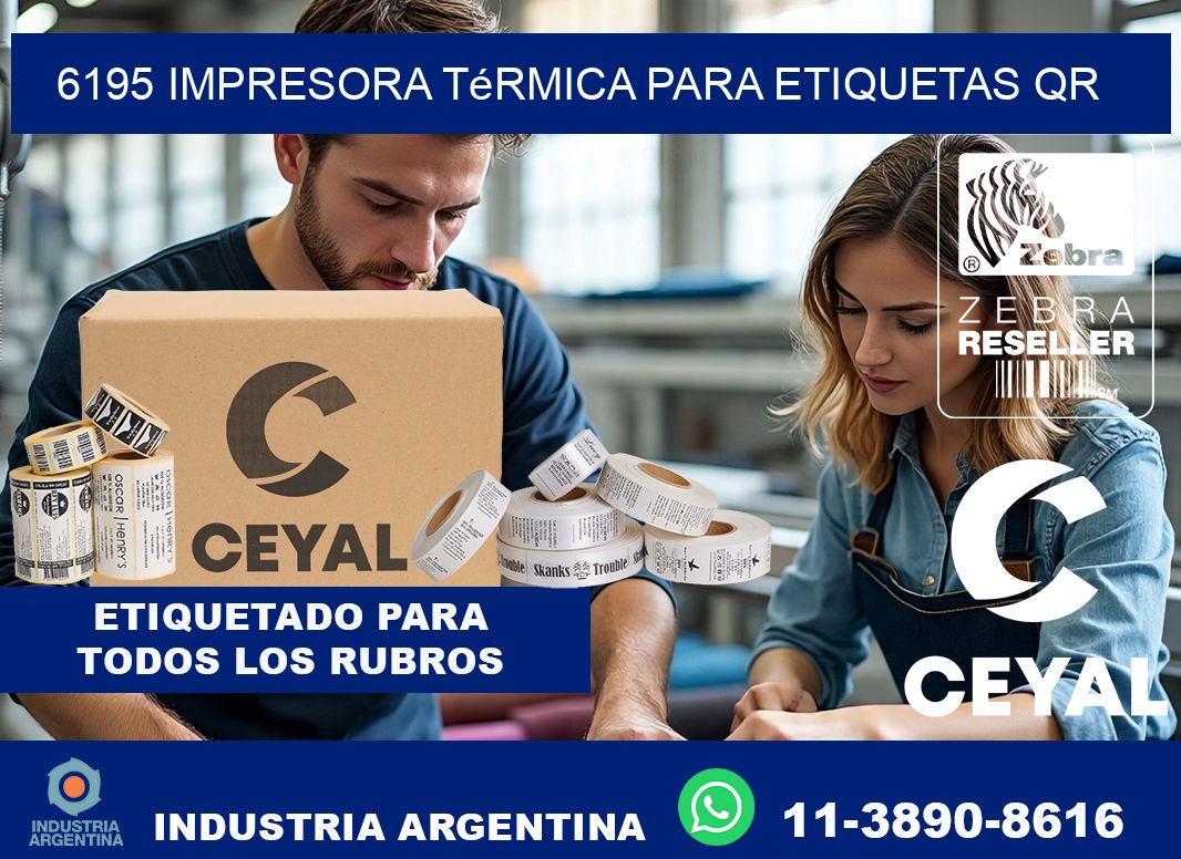 6195 impresora térmica para etiquetas QR