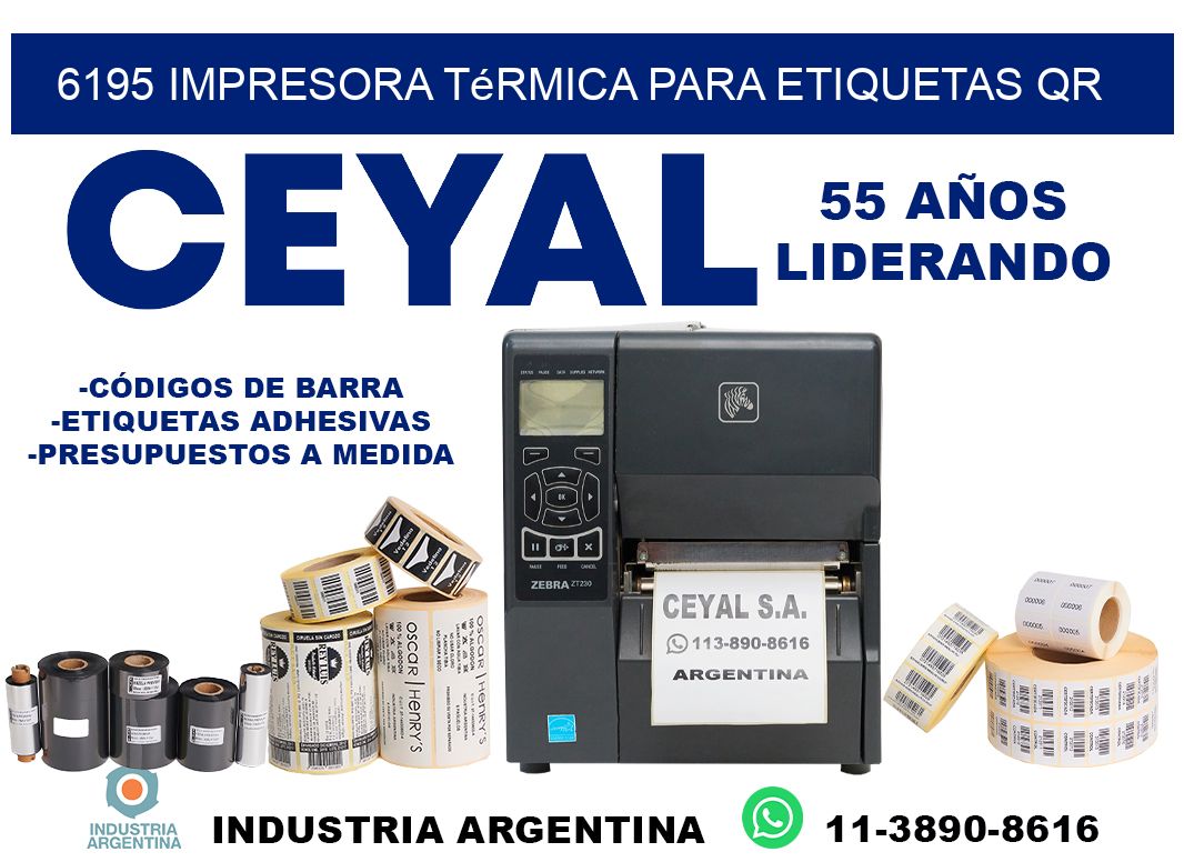 6195 impresora térmica para etiquetas QR
