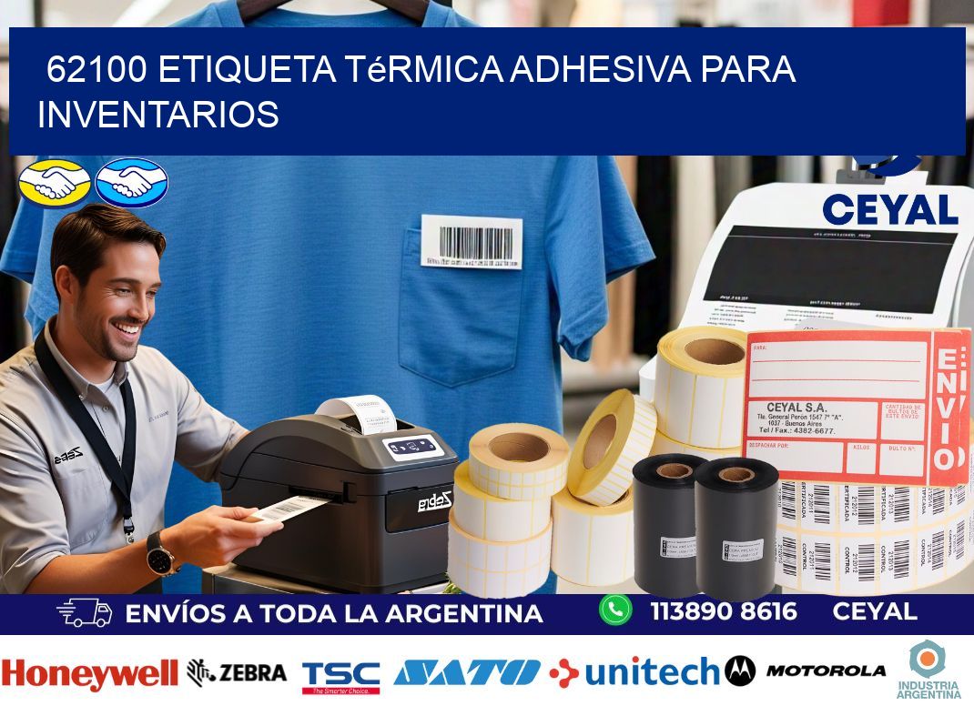 62100 Etiqueta térmica adhesiva para Inventarios