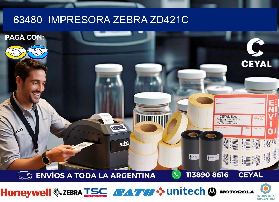 63480 Impresora Zebra zd421c