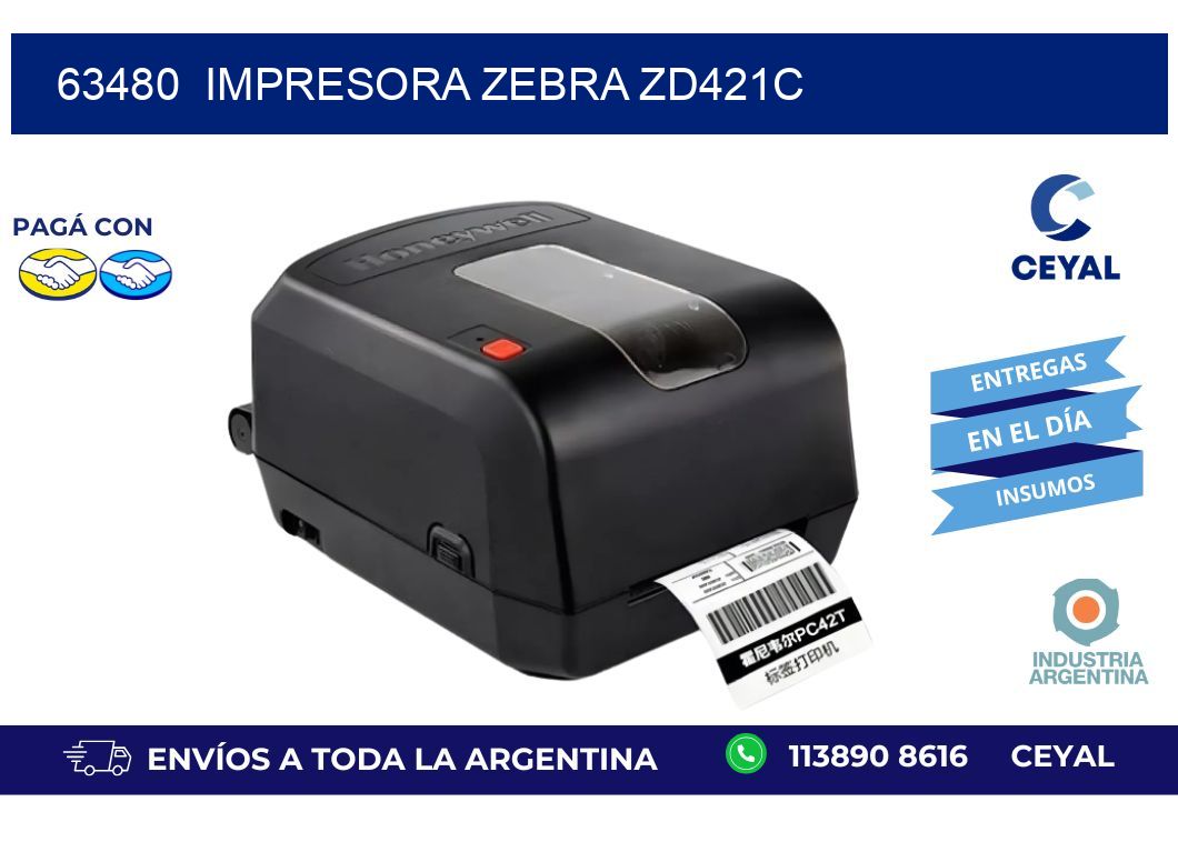 63480 Impresora Zebra zd421c