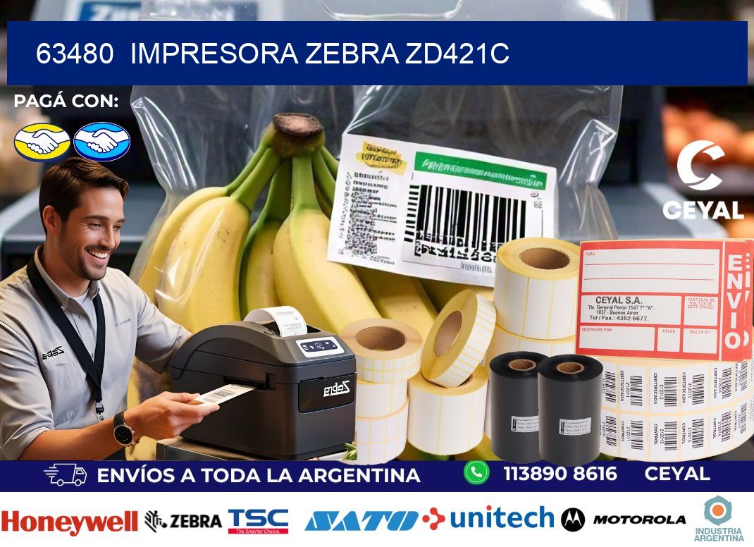63480  Impresora Zebra zd421c