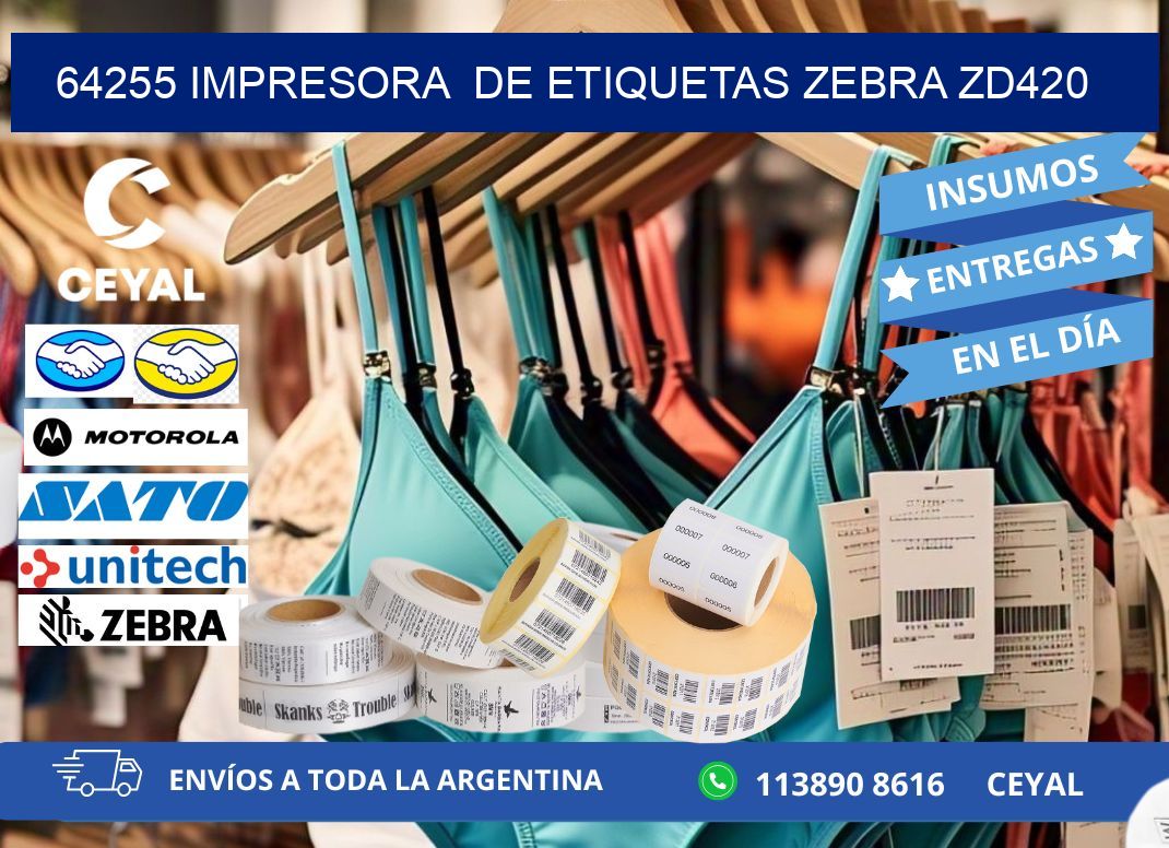 64255 impresora  de etiquetas Zebra ZD420