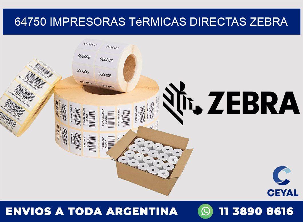 64750 impresoras térmicas directas zebra