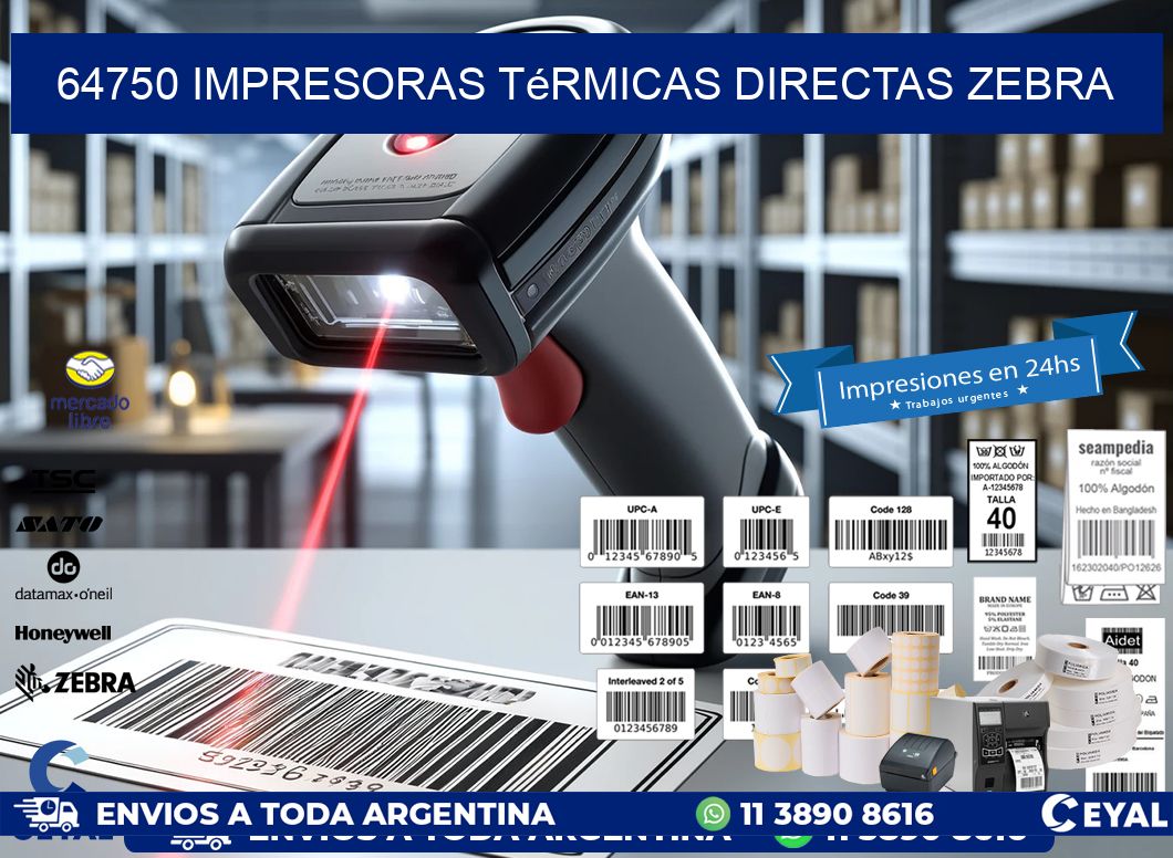 64750 impresoras térmicas directas zebra