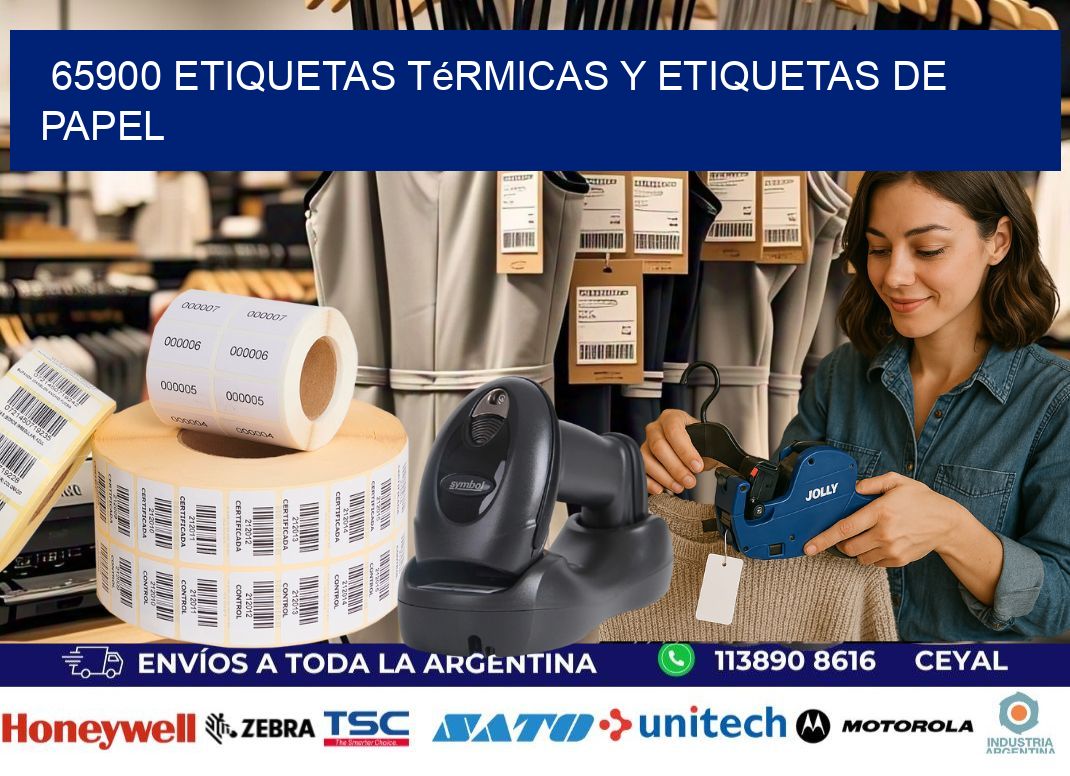 65900 etiquetas térmicas y etiquetas de papel