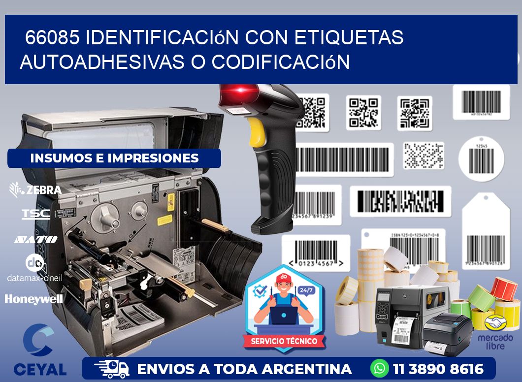 66085 identificación con etiquetas autoadhesivas o codificación