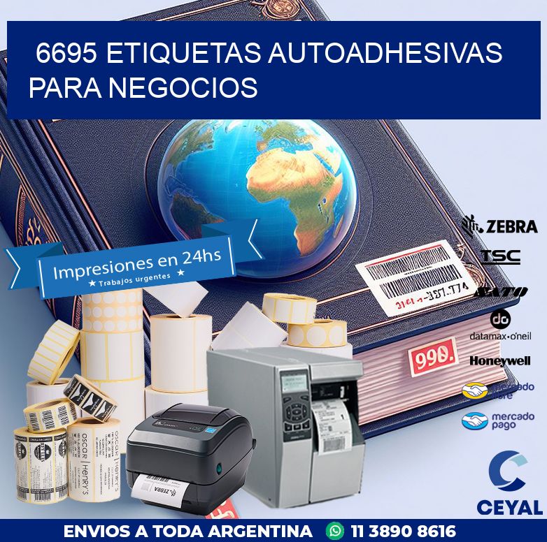 6695 etiquetas autoadhesivas para negocios