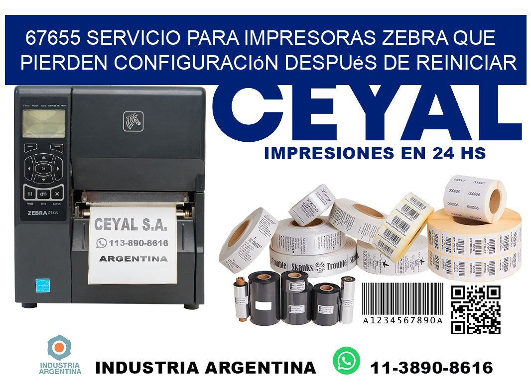 67655 servicio para impresoras zebra que pierden configuración después de reiniciar