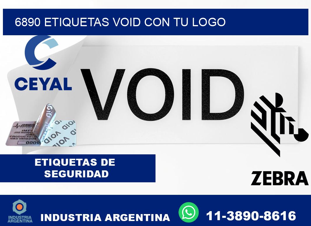 6890 etiquetas void con tu logo