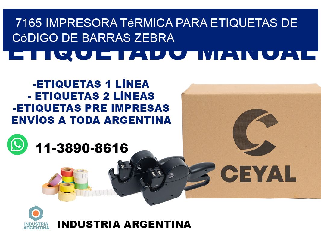 7165 impresora térmica para etiquetas de código de barras Zebra