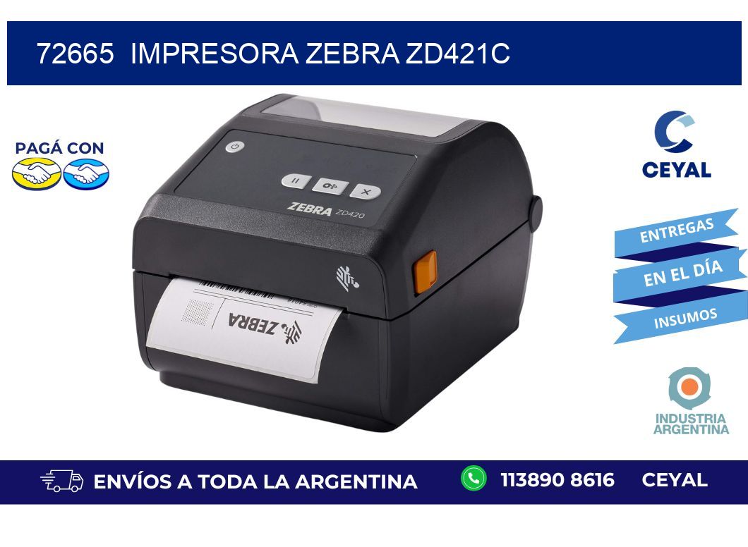 72665 Impresora Zebra zd421c