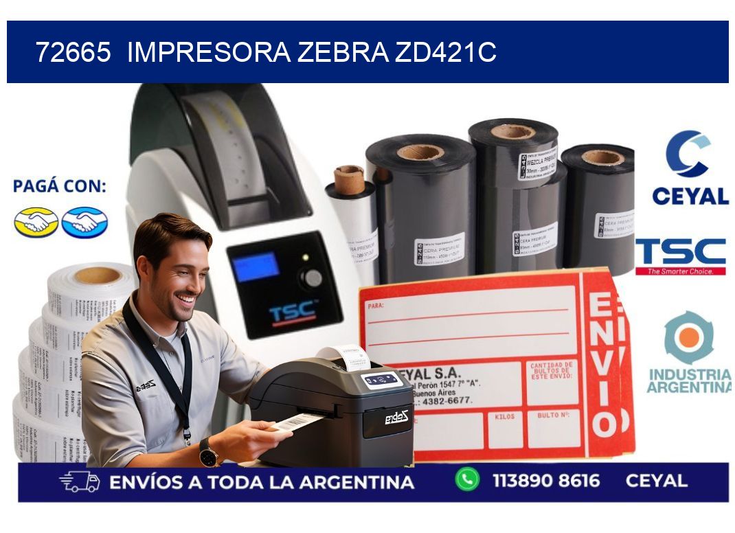 72665  Impresora Zebra zd421c