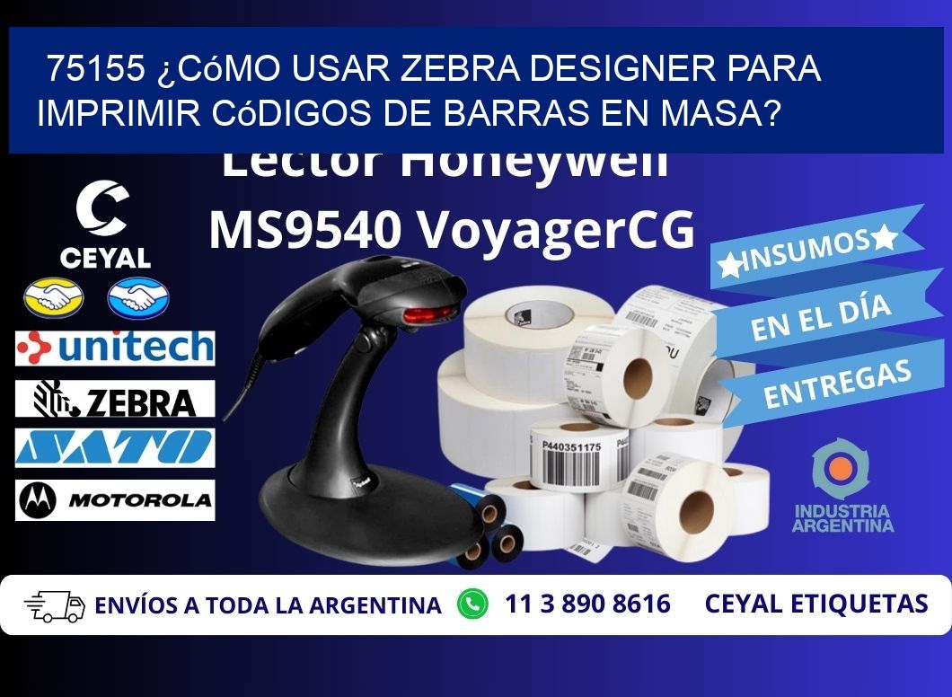 75155 ¿Cómo usar Zebra Designer para imprimir códigos de barras en masa?