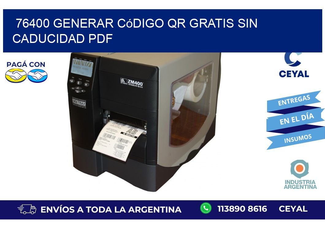 76400 Generar código QR gratis sin caducidad PDF