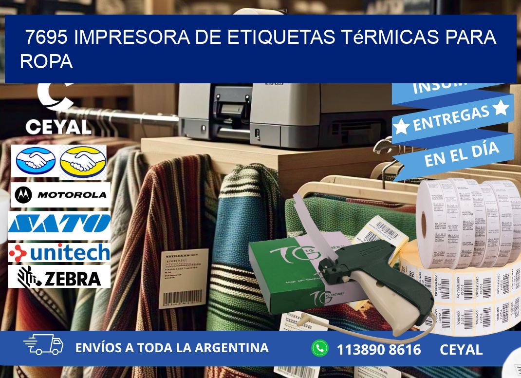 7695 impresora de etiquetas térmicas para ropa