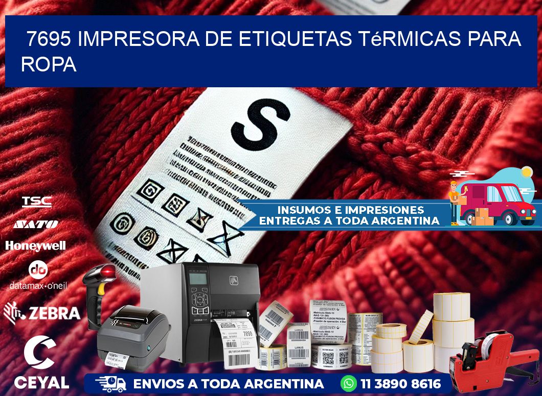 7695 impresora de etiquetas térmicas para ropa