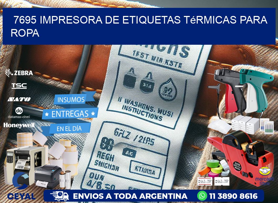 7695 impresora de etiquetas térmicas para ropa
