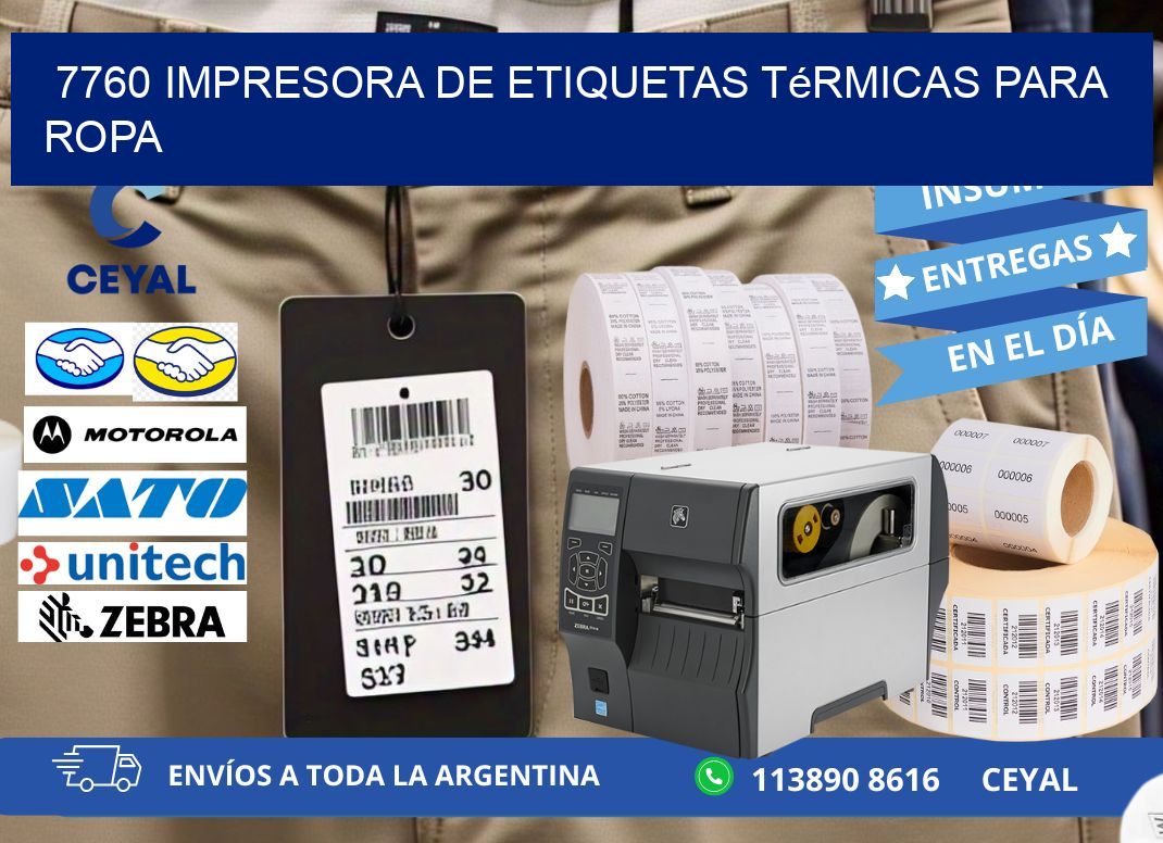 7760 impresora de etiquetas térmicas para ropa