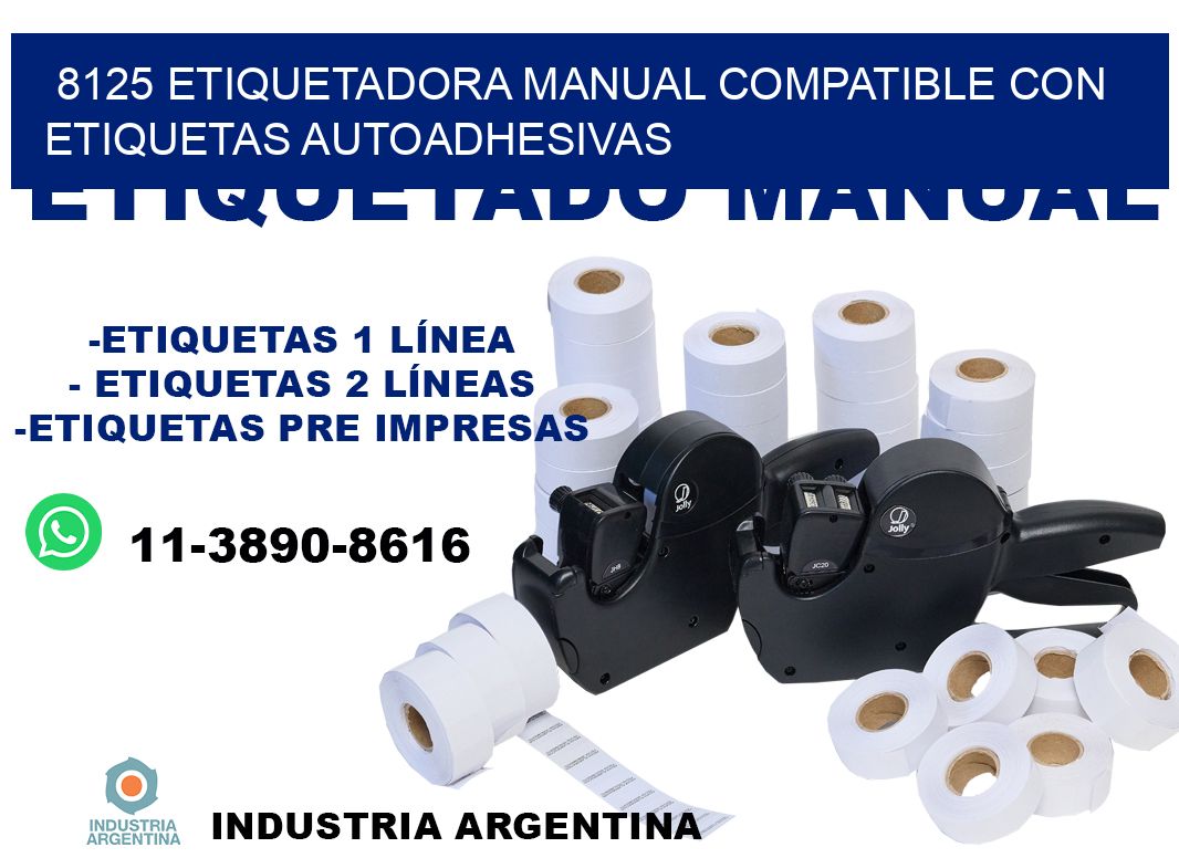 8125 etiquetadora manual compatible con etiquetas autoadhesivas