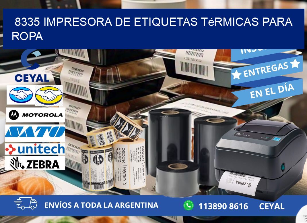 8335 impresora de etiquetas térmicas para ropa