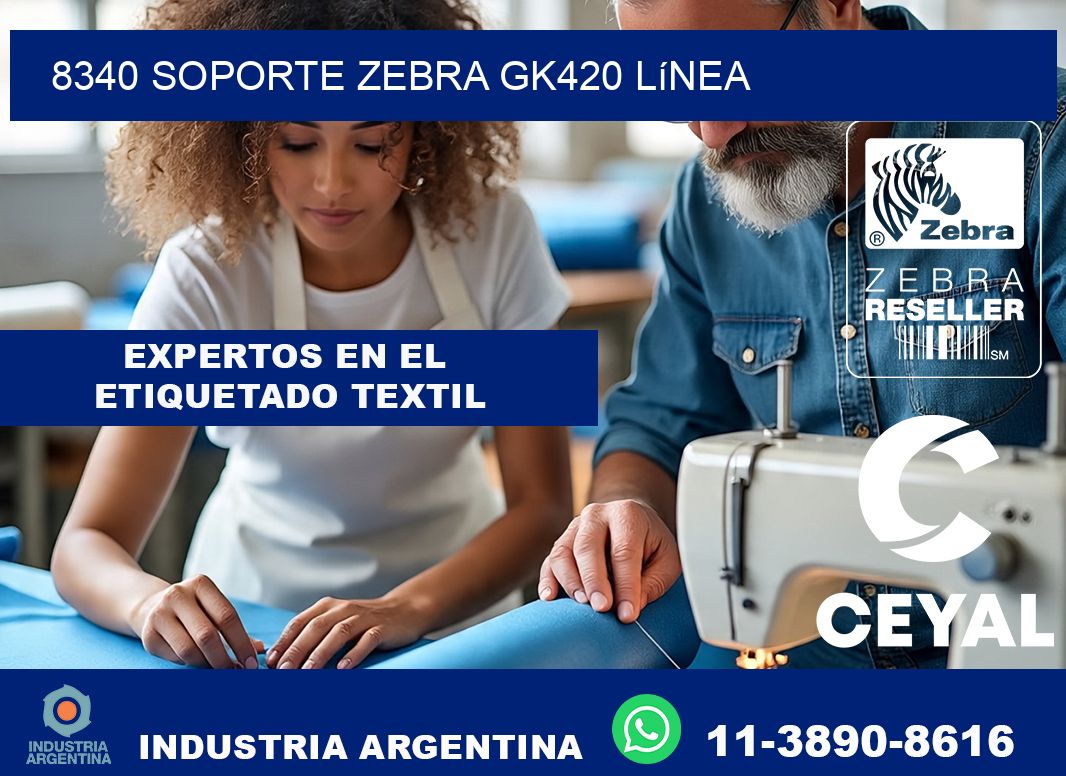 8340 soporte zebra gk420 línea