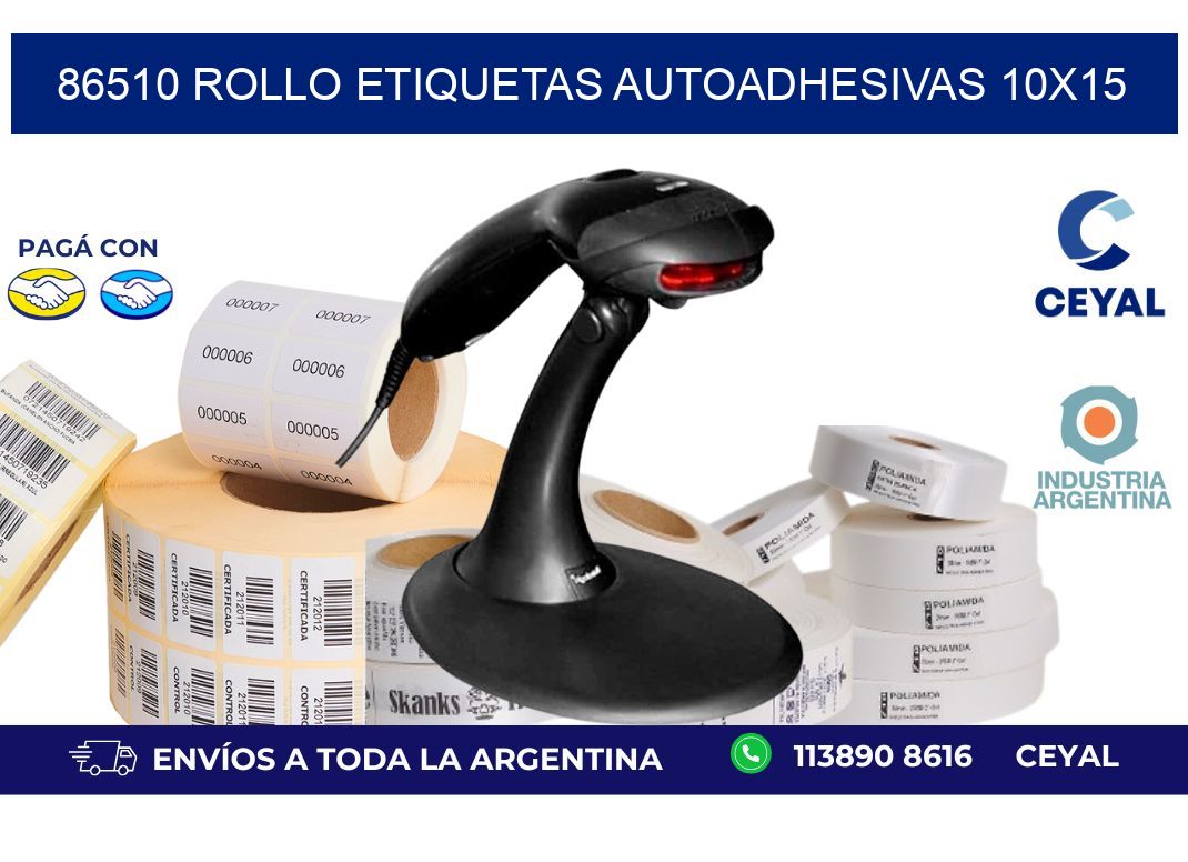 86510 Rollo Etiquetas autoadhesivas 10x15