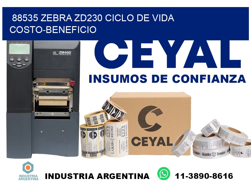 88535 Zebra ZD230 ciclo de vida costo-beneficio