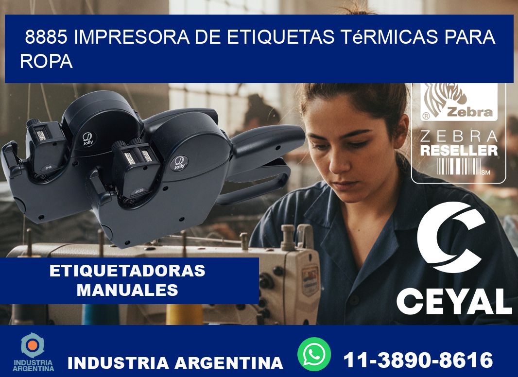 8885 impresora de etiquetas térmicas para ropa