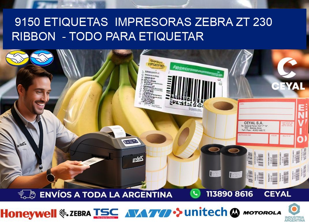 9150 etiquetas  impresoras zebra zt 230 ribbon  - Todo para Etiquetar
