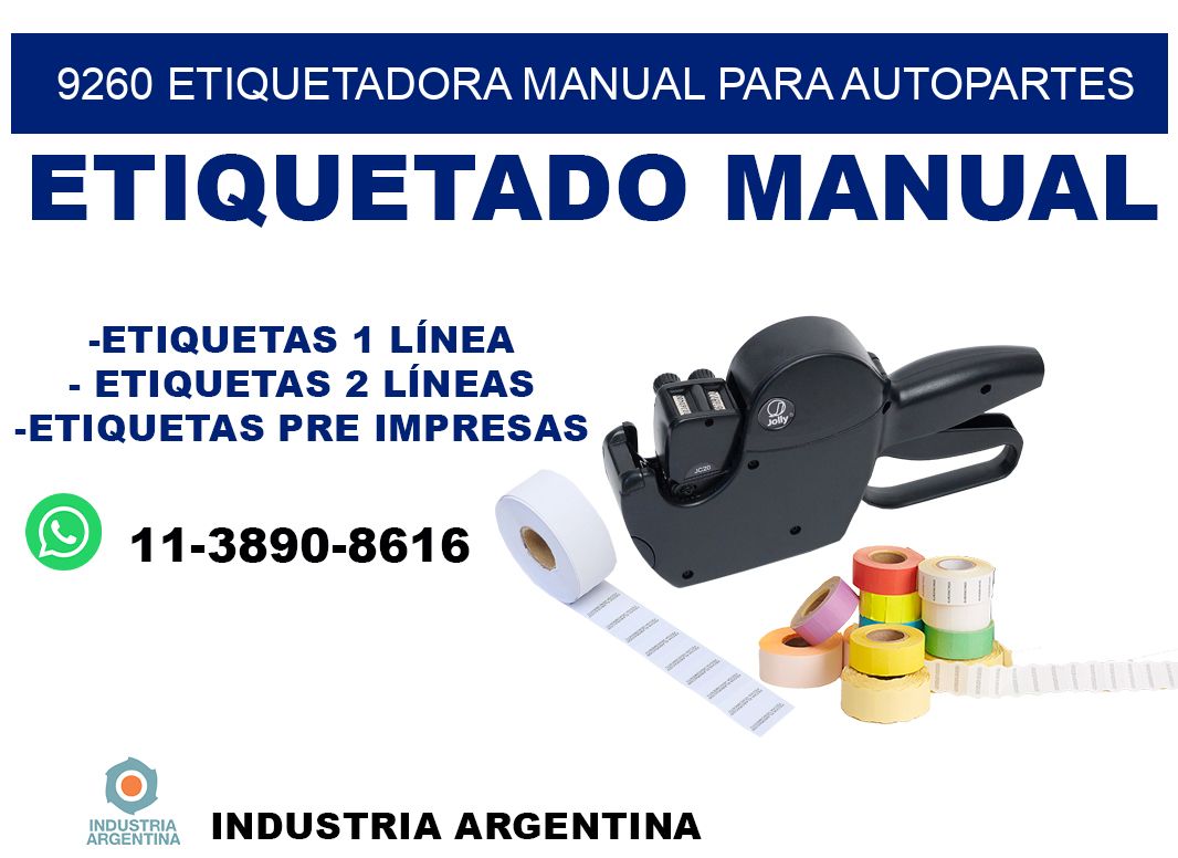 9260 etiquetadora manual para autopartes