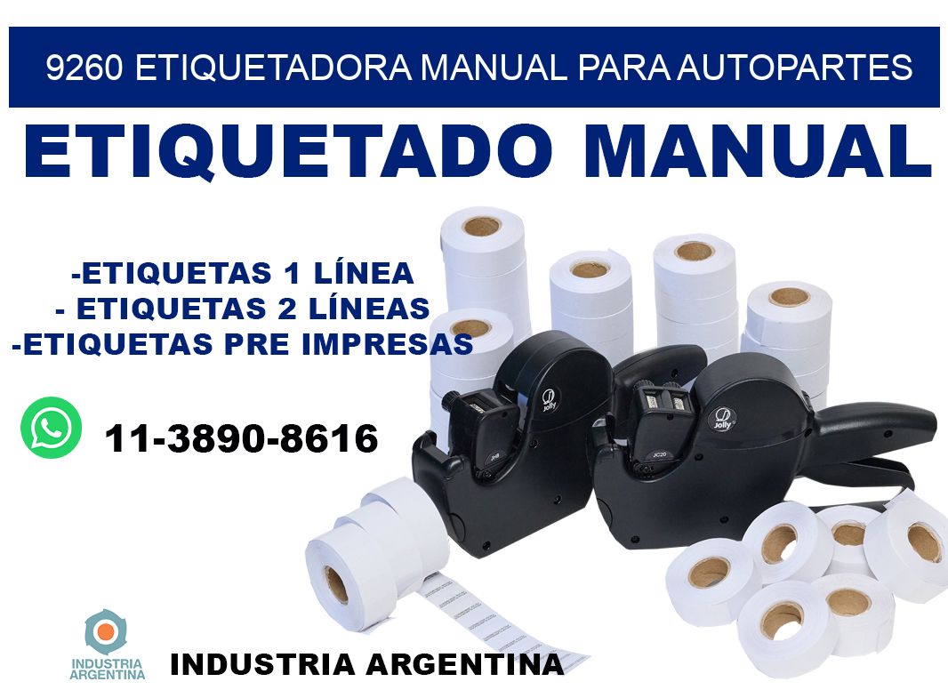 9260 etiquetadora manual para autopartes