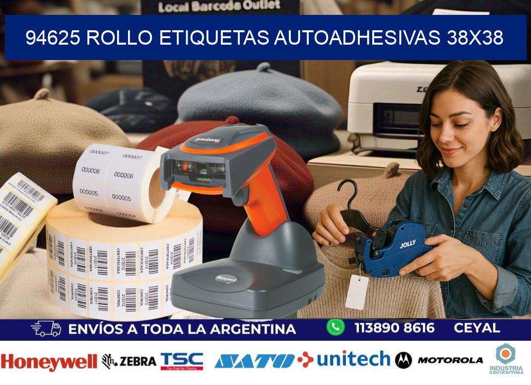 94625 Rollo Etiquetas autoadhesivas 38x38