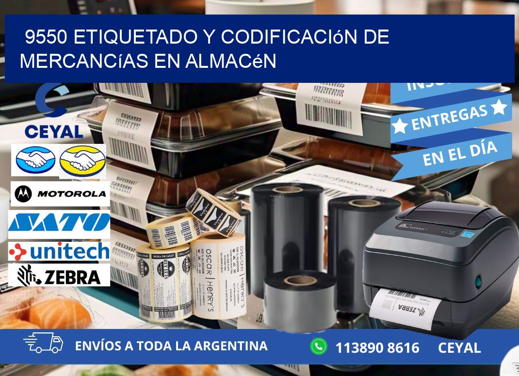 9550 Etiquetado y codificación de mercancías en almacén