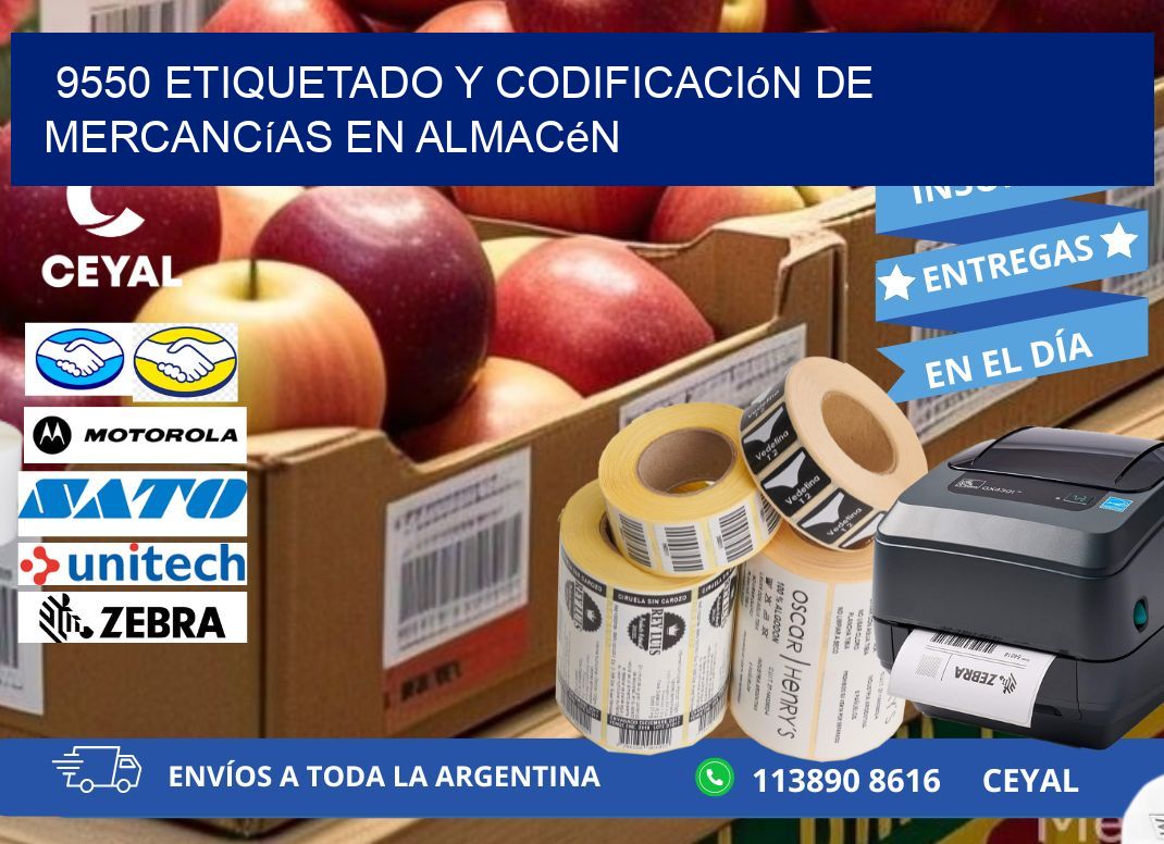 9550 Etiquetado y codificación de mercancías en almacén