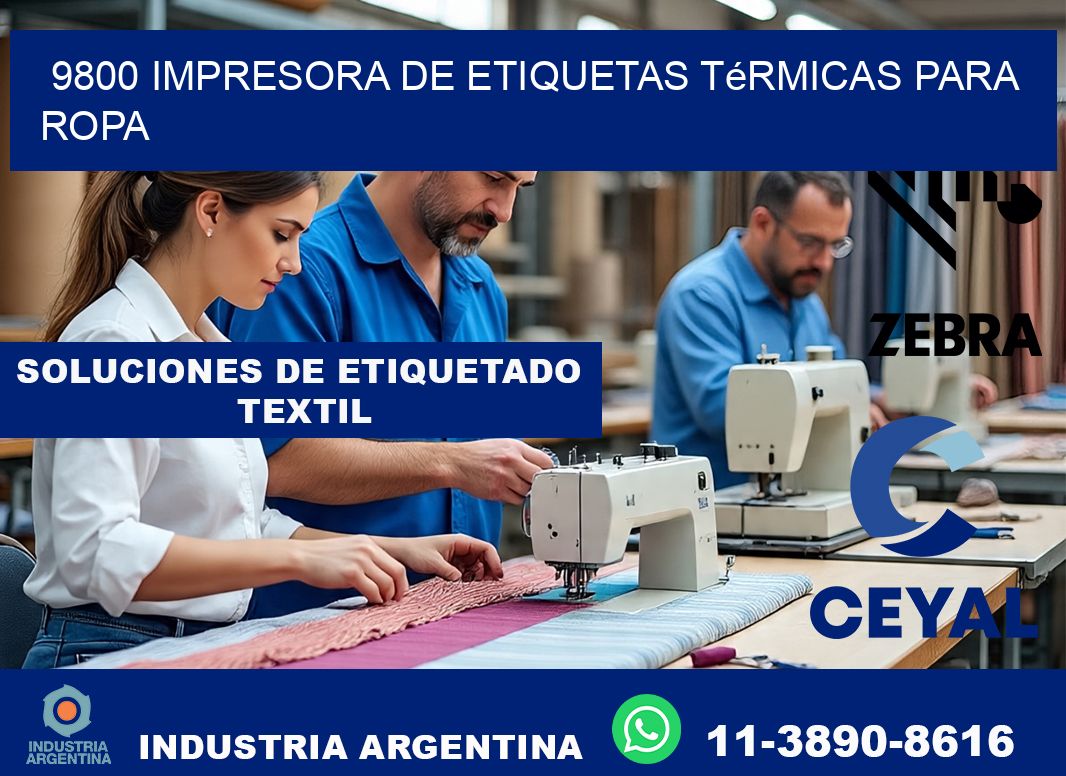 9800 impresora de etiquetas térmicas para ropa