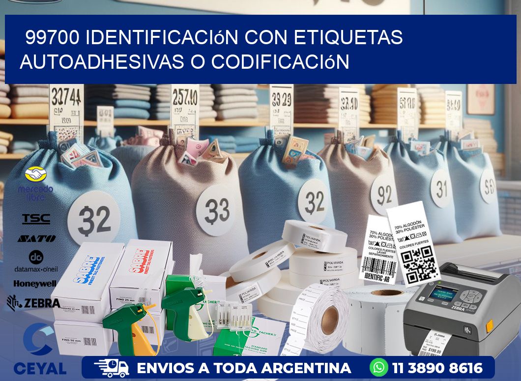 99700 identificación con etiquetas autoadhesivas o codificación