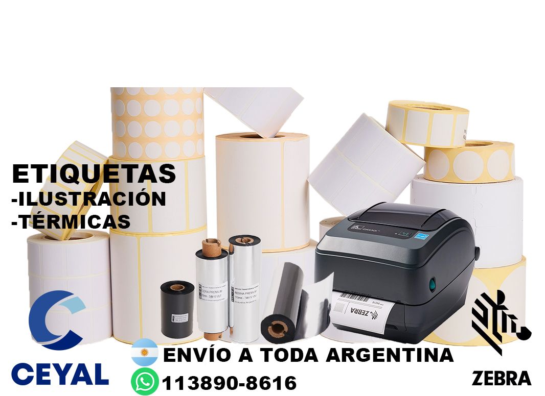 impresora zebra zt230 + 32995 etiquetas + ribbon