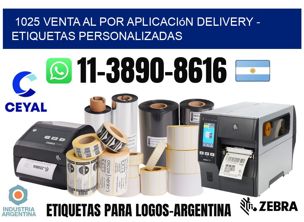 1025 Venta al Por Aplicación delivery - Etiquetas Personalizadas