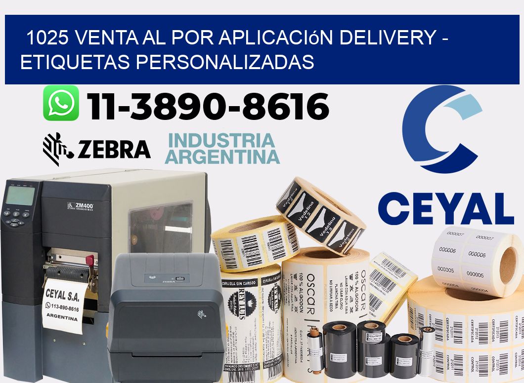 1025 Venta al Por Aplicación delivery - Etiquetas Personalizadas