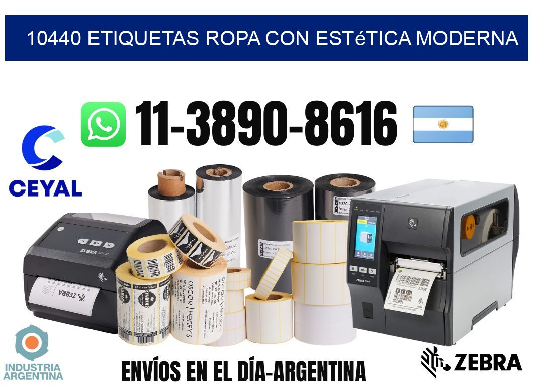 10440 Etiquetas ropa con estética moderna